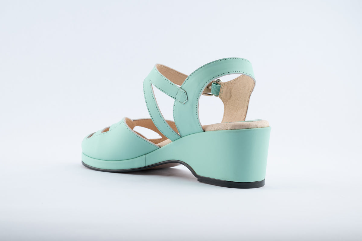 Edith  - Mint Green Leather