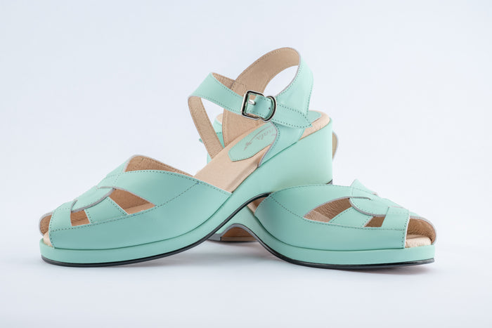 Edith  - Mint Green Leather