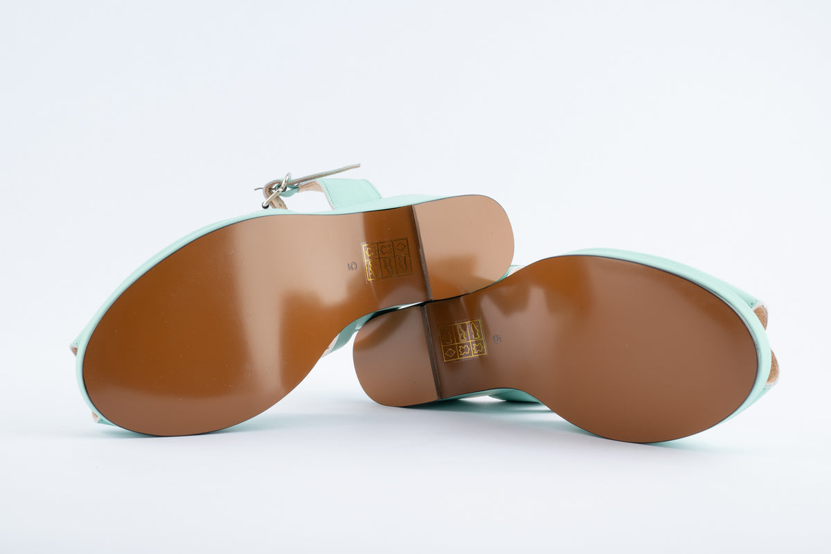 Edith  - Mint Green Leather