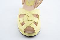 Edith  - Pale Yellow Leather