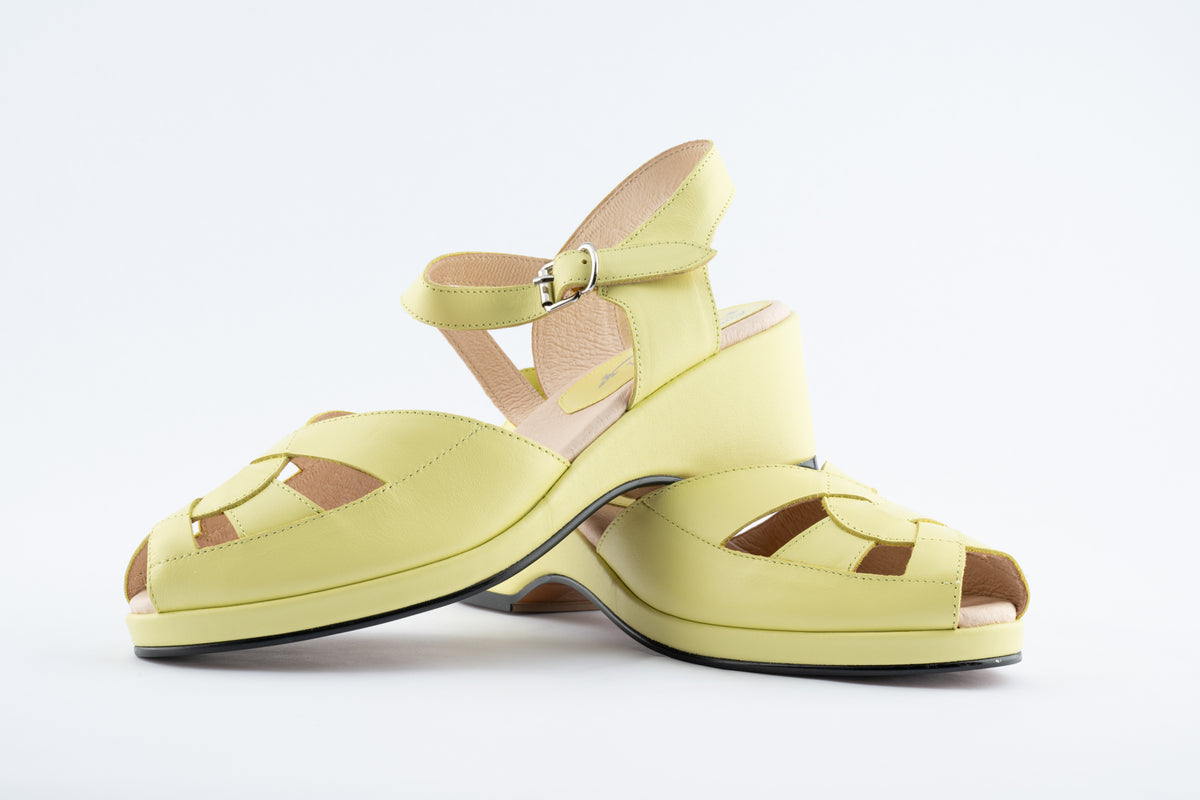 Edith  - Pale Yellow Leather
