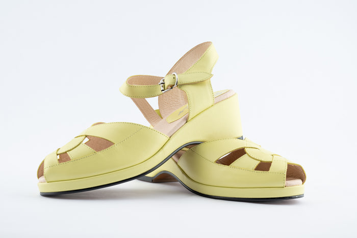 Edith  - Pale Yellow Leather