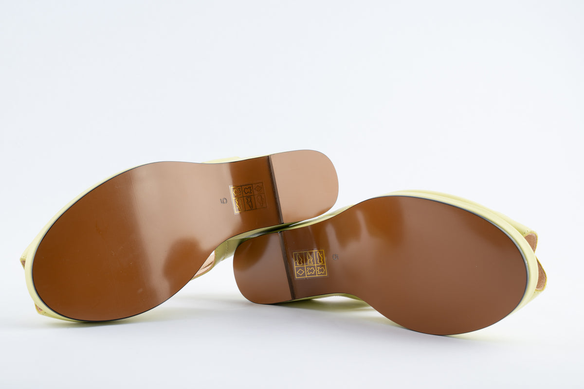 Edith  - Pale Yellow Leather