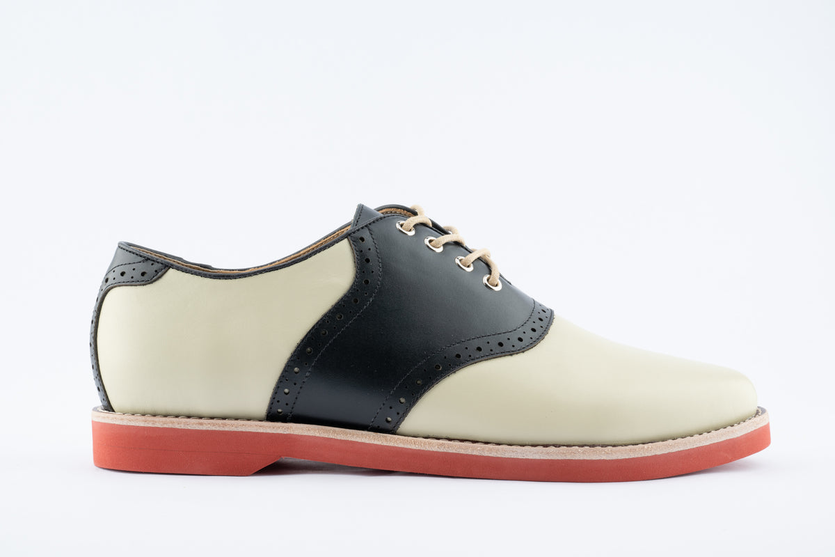 Saddle Shoe - Black & Cream