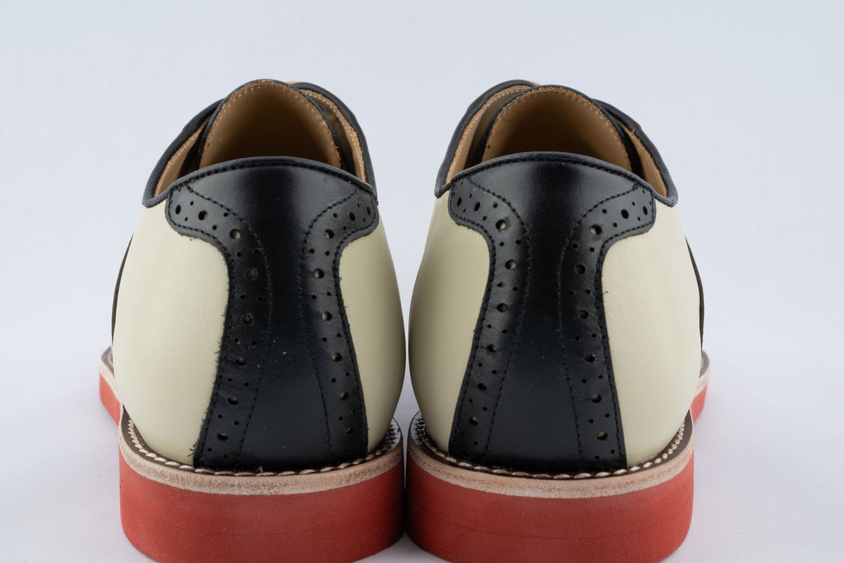 Saddle Shoe - Black & Cream