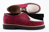 Sunburst Gibson - Burgundy Suede & Peach Leather