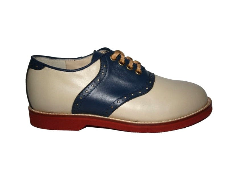 Saddle Shoe - Navy Blue/Cream - Narrow/Medium Width
