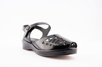 Greta - Shiny Black Leather