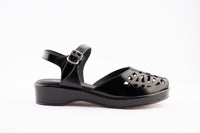 Greta - Shiny Black Leather