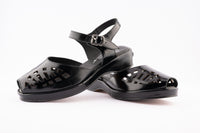 Greta - Shiny Black Leather