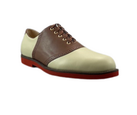 5-eyelet Saddle Shoe - Brown & Cream