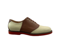 5-eyelet Saddle Shoe - Brown & Cream