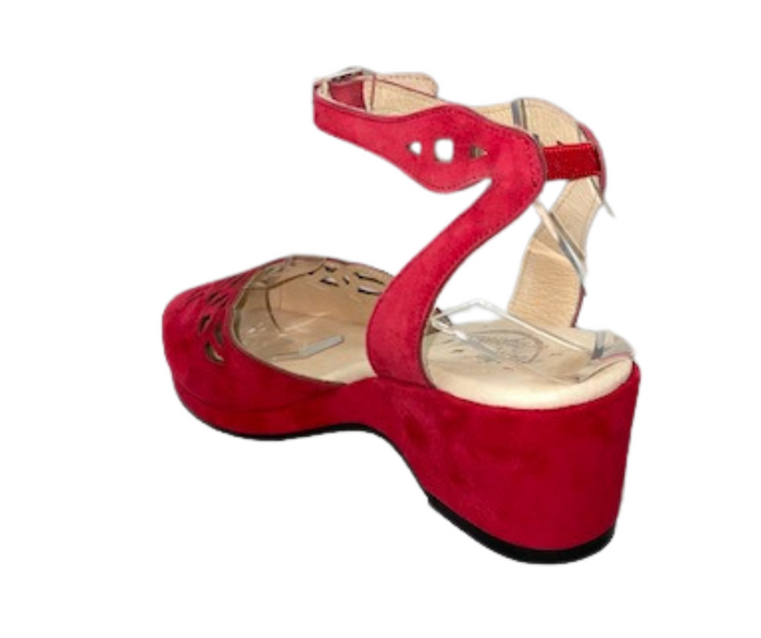 Ida - Cerise Red Suede