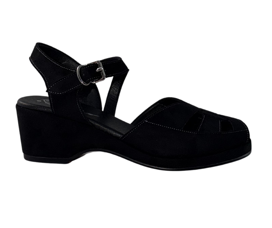 Edith  - Vegan Black 'Suede'