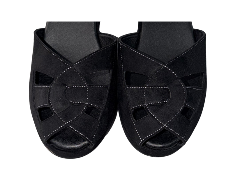 Edith  - Vegan Black 'Suede'