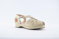 Laverne - Cream Leather