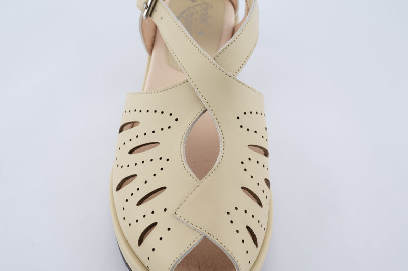 Laverne - Cream Leather