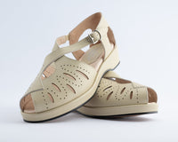 Laverne - Cream Leather