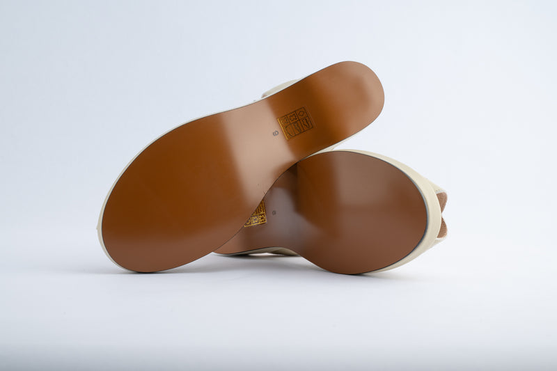 Laverne - Cream Leather