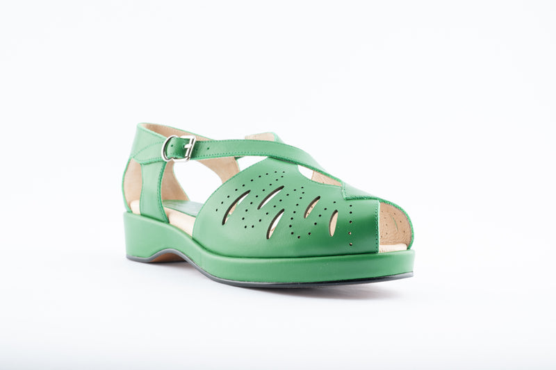 Laverne - Green Leather