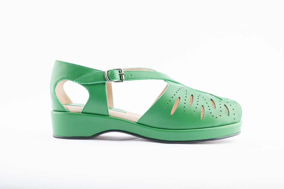 Laverne - Green Leather
