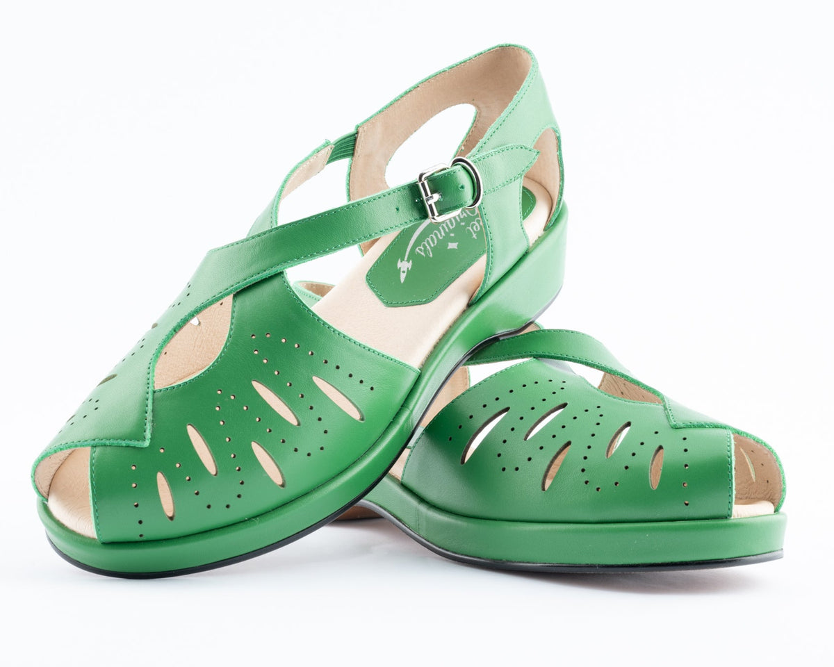 Laverne - Green Leather