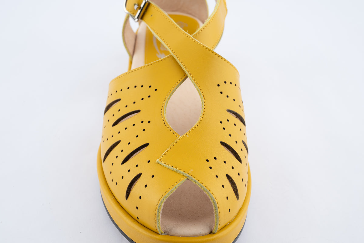 Laverne - Mustard Yellow Leather