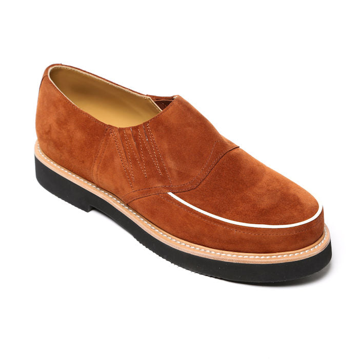 Piped Casual - Brown Suede