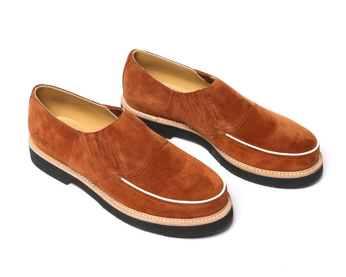 Piped Casual - Brown Suede