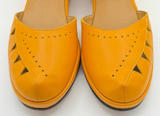 Rosa - Mustard Yellow Leather