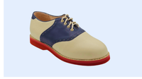 Ladies' Saddle Shoe - Navy and Cream
