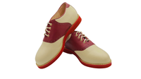 Ladies' Saddle Shoe - Burgundy and Cream