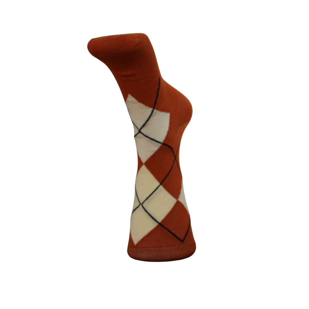 Argyle Socks - 3 Pairs - Brown, Black and Blue