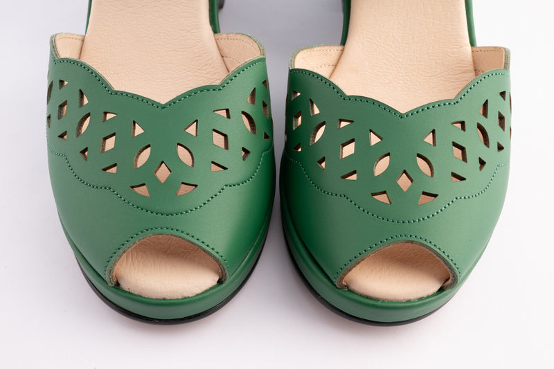 Sophia - Green Leather
