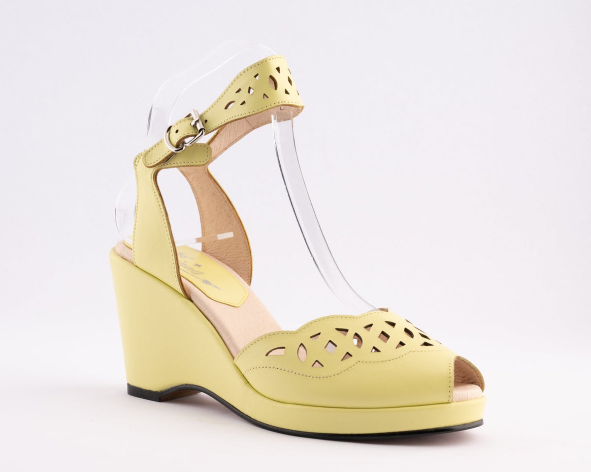 Sophia - Pale Yellow Leather