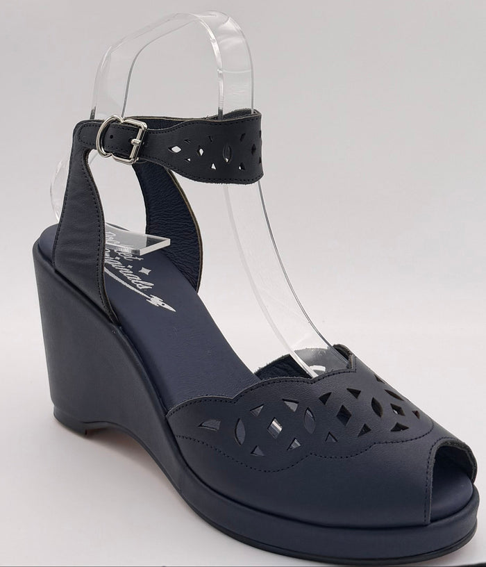 Sophia - Navy Blue Leather