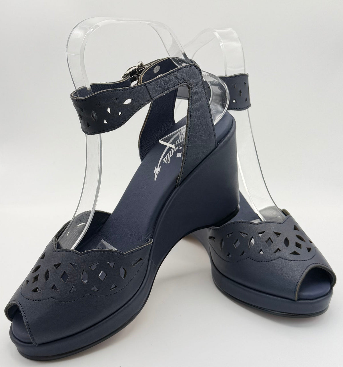 Sophia - Navy Blue Leather