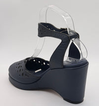 Sophia - Navy Blue Leather