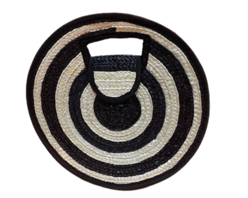 Straw Beach Bags Target Australia Straw Target Bag Black Cream – Rocket Originals