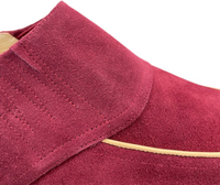 Piped Casual - Burgundy Suede
