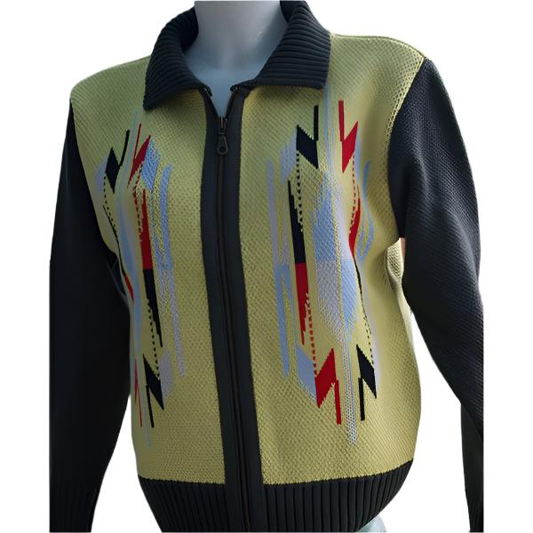 Chimayo Design Knitted Jacket - Lemon & Charcoal – Rocket Originals