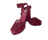 Sophia Style - Burgundy Leather Suede