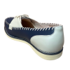 Mitzi Style - Navy and Cream Leather