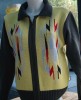 Ladies Knitted Jacket - Chimayo Design - Lemon and Charcoal