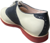 Saddle Shoe - Medium Width - Black/Cream