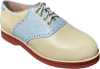 Saddle Shoe - Medium Width - Light Blue/Cream