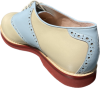 Saddle Shoe - Medium Width - Light Blue/Cream