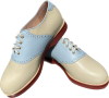 Saddle Shoe - Medium Width - Light Blue/Cream