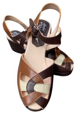 Edith Style - Brown, Tan and Cream Leather